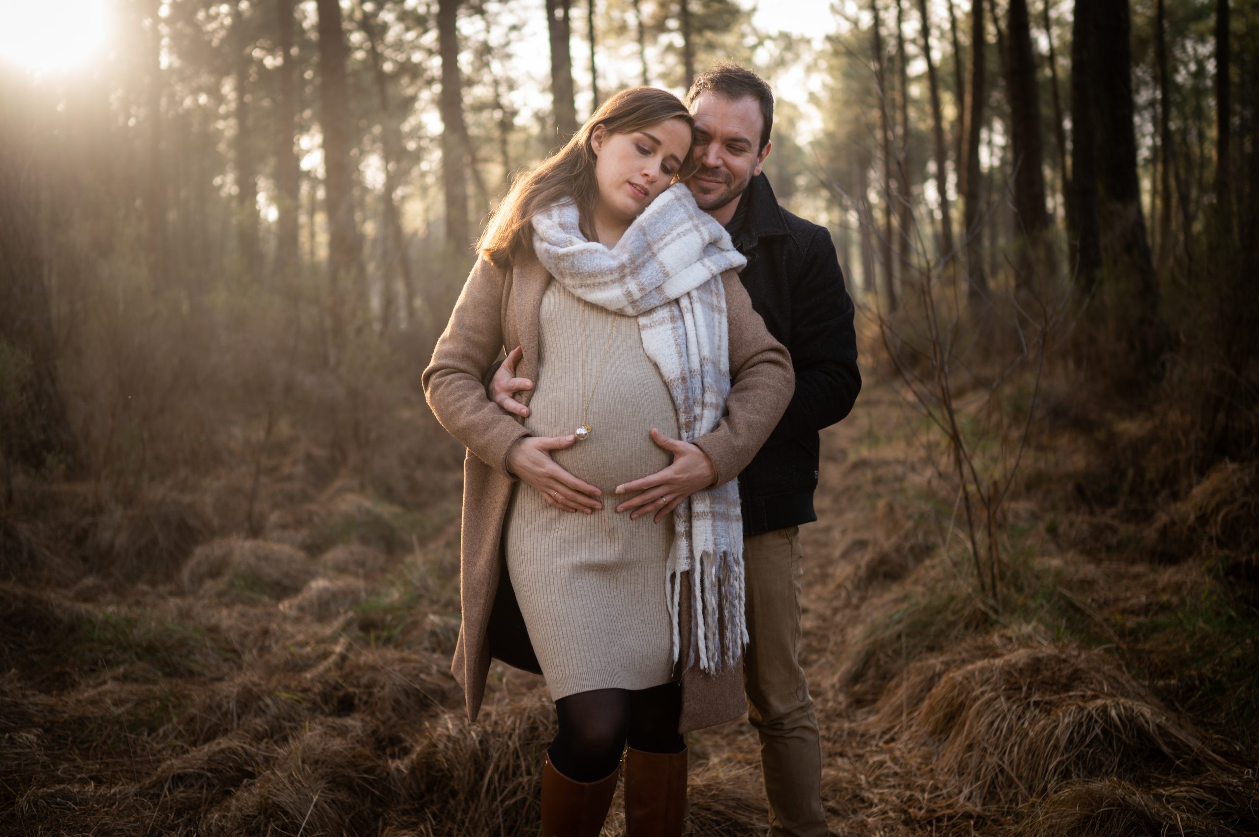 Séance photo grossesse naturelle et intime à Martillac