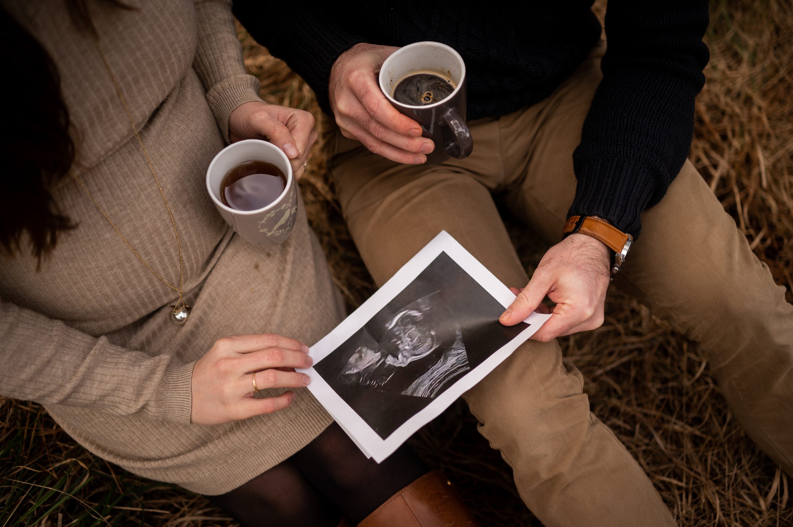 Photo grossesse automne en forêt de Martillac